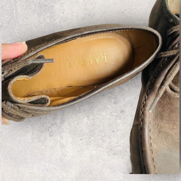Lauren Ralph Lauren Women’s 10B Brown Denver Oxfords Wedge Heels Shoes Booties - Picture 7 of 11